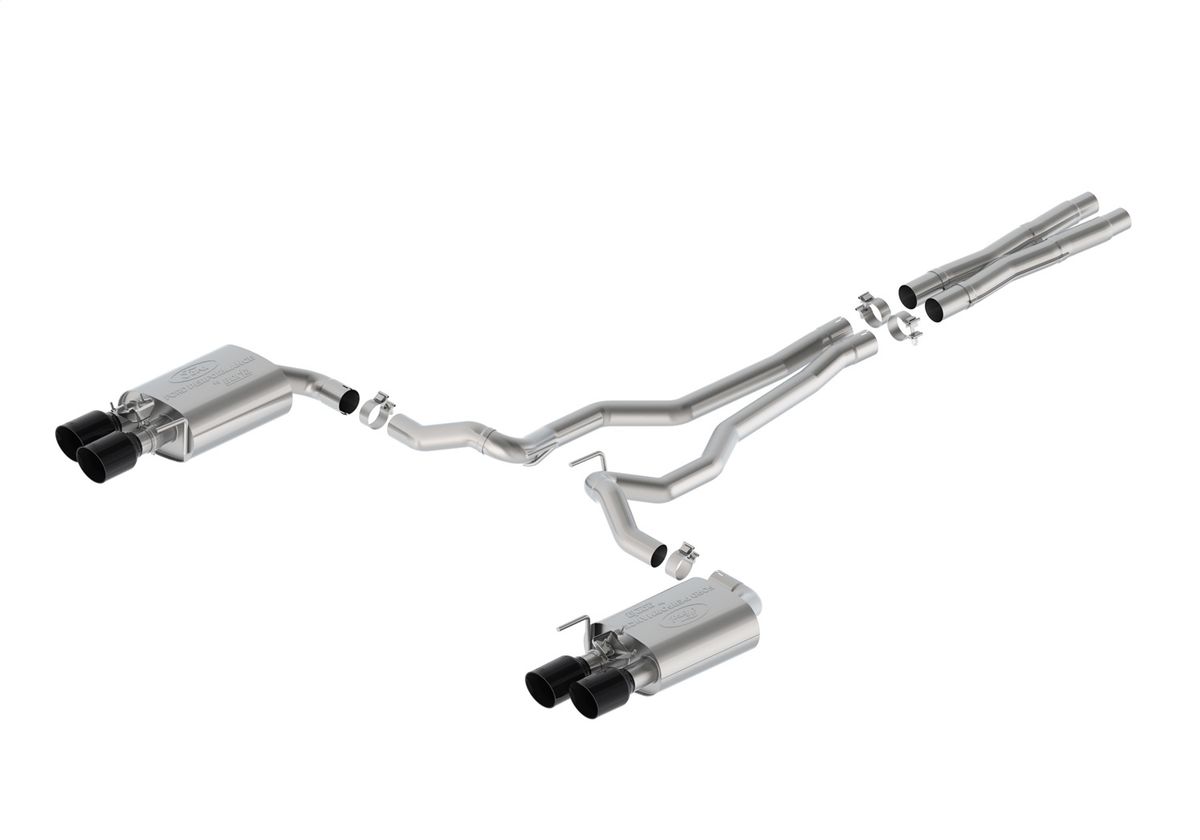 MUSTANG 5.0L EXTREME ACTIVE CAT-BACK - BLACK TIP
